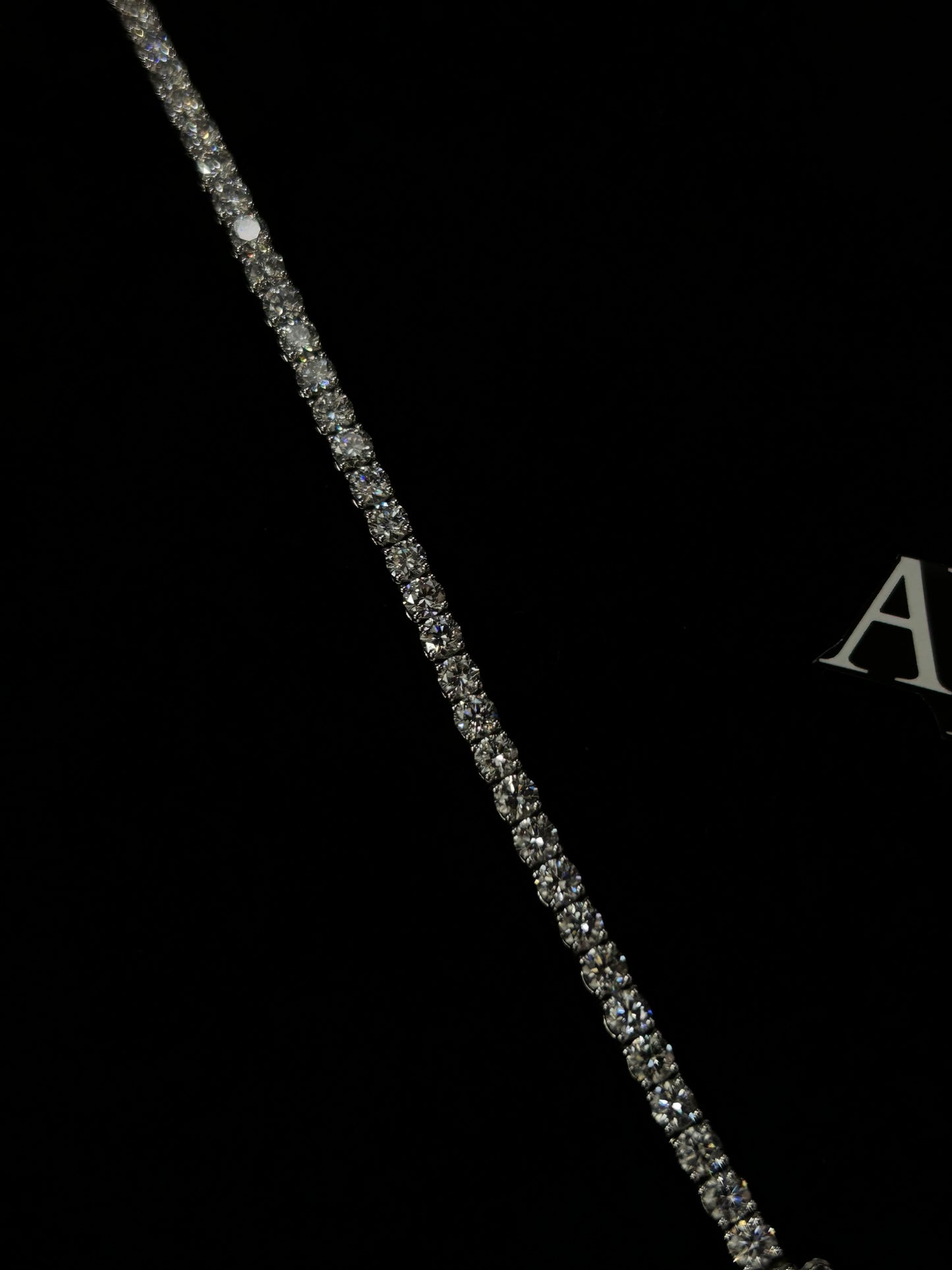Lab diamond tennis bracelet 18k white gold 8TCW