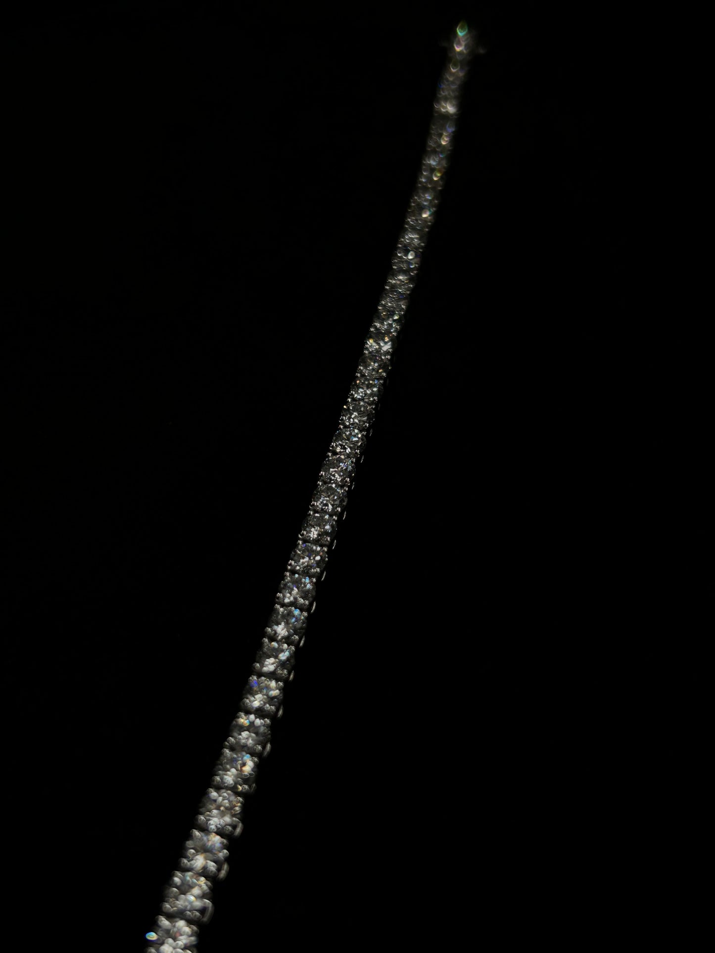 Lab diamond tennis bracelet 18k white gold 8TCW