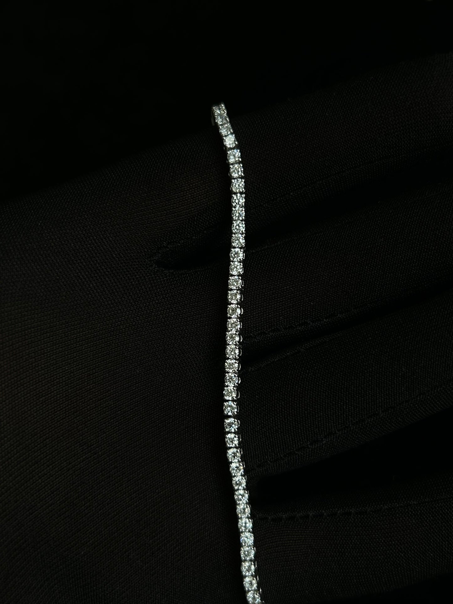 4.04 carat lab diamond tennis bracelet 18k white gold