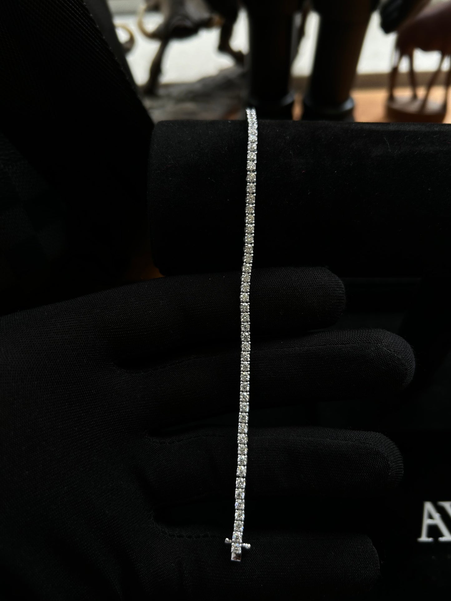 2.5 carat natural diamond tennis bracelet 18k white gold setting