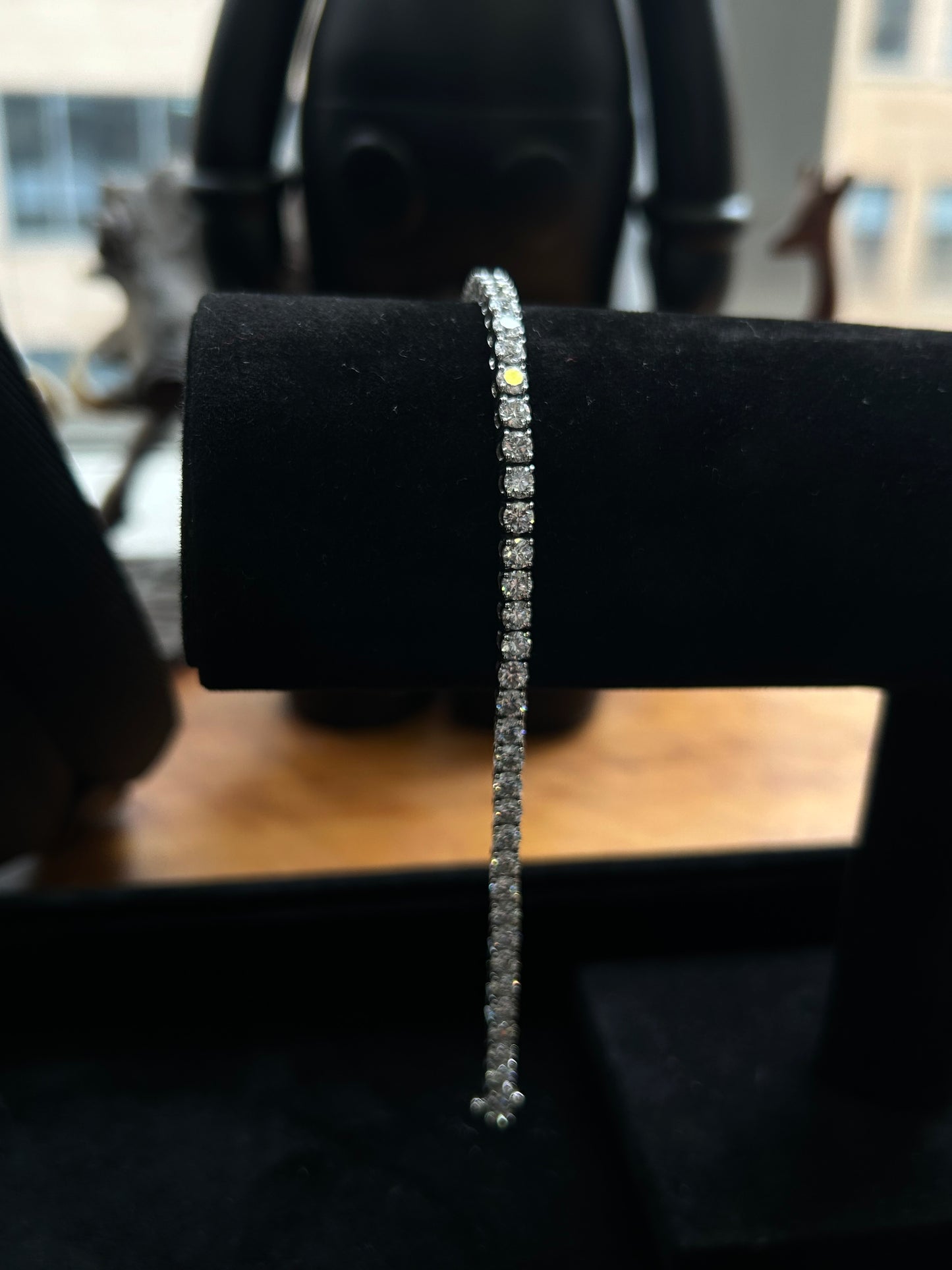Lab diamond tennis bracelet 7.2TCW 18k white gold setting