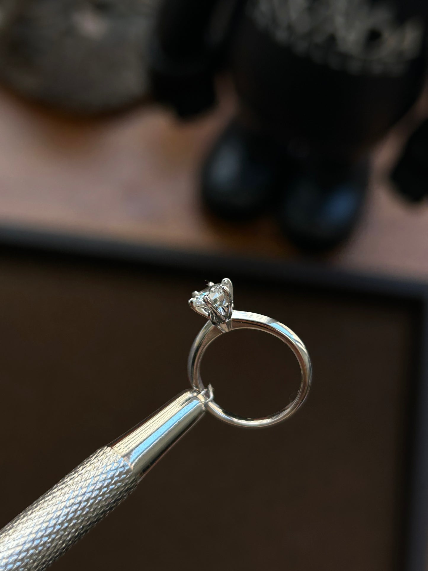 Natural diamond platinum engagement ring 0.59tcw