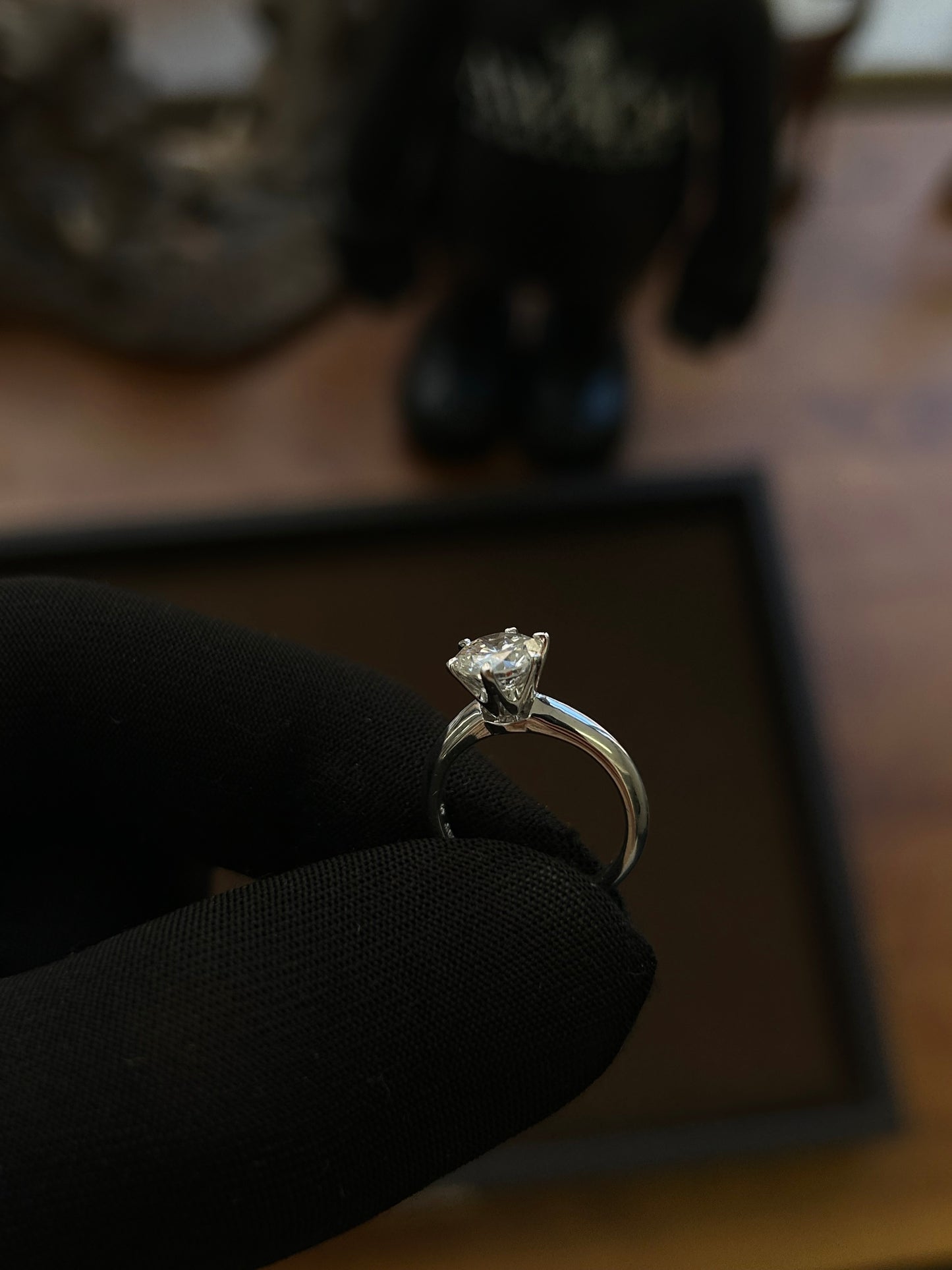 Natural diamond platinum engagement ring 1.14TCW