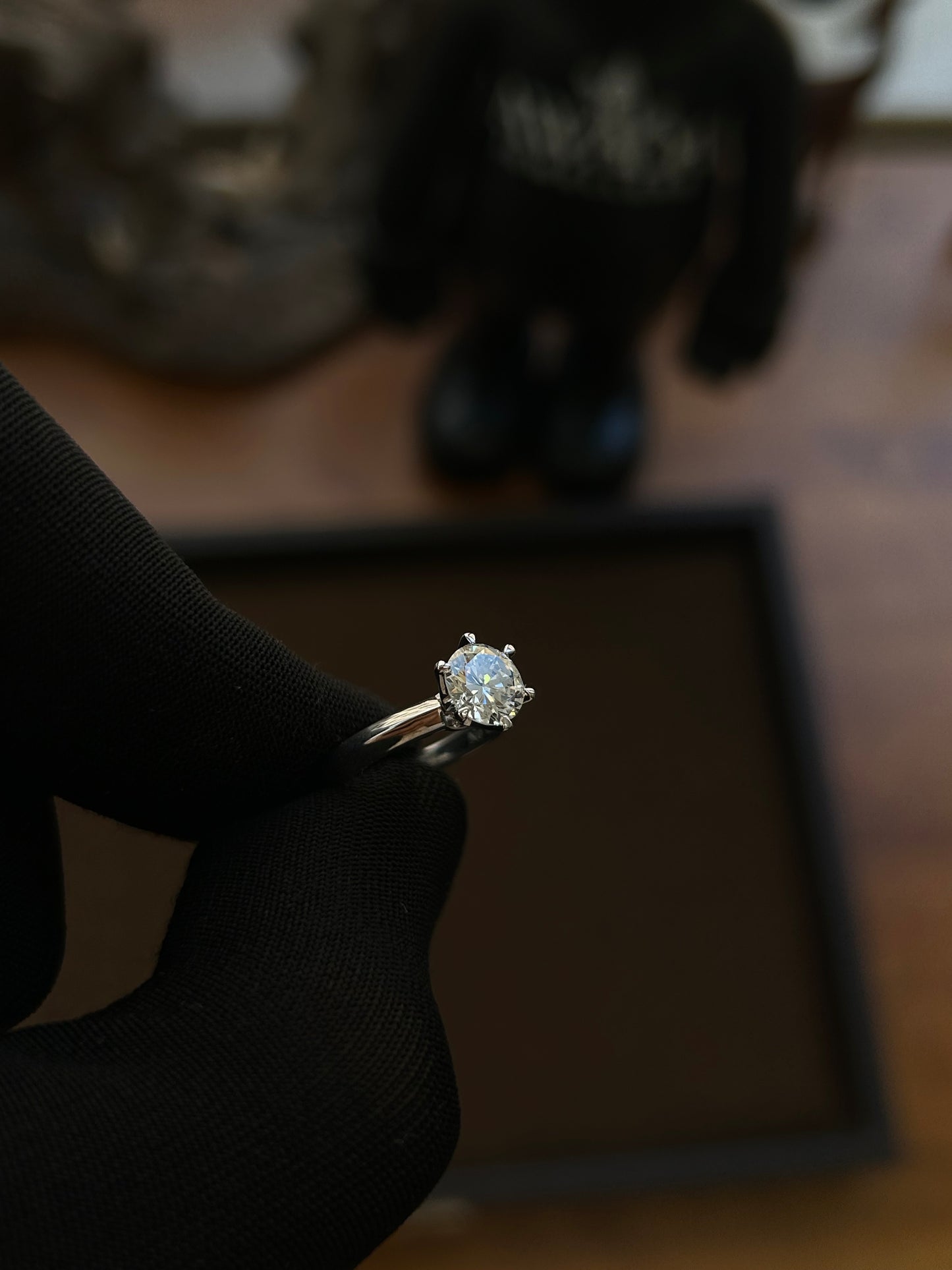 Natural diamond platinum engagement ring 1.14TCW