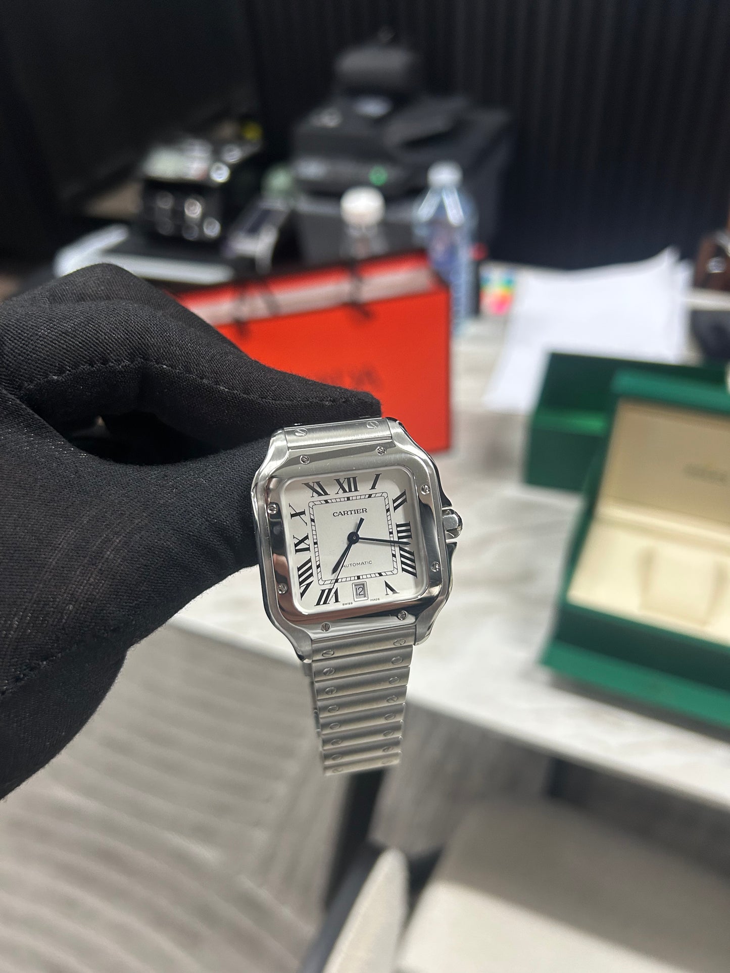 Cartier Santos De Cartier Large Stainless Steel White Dial 2021 Model WSSA0018
