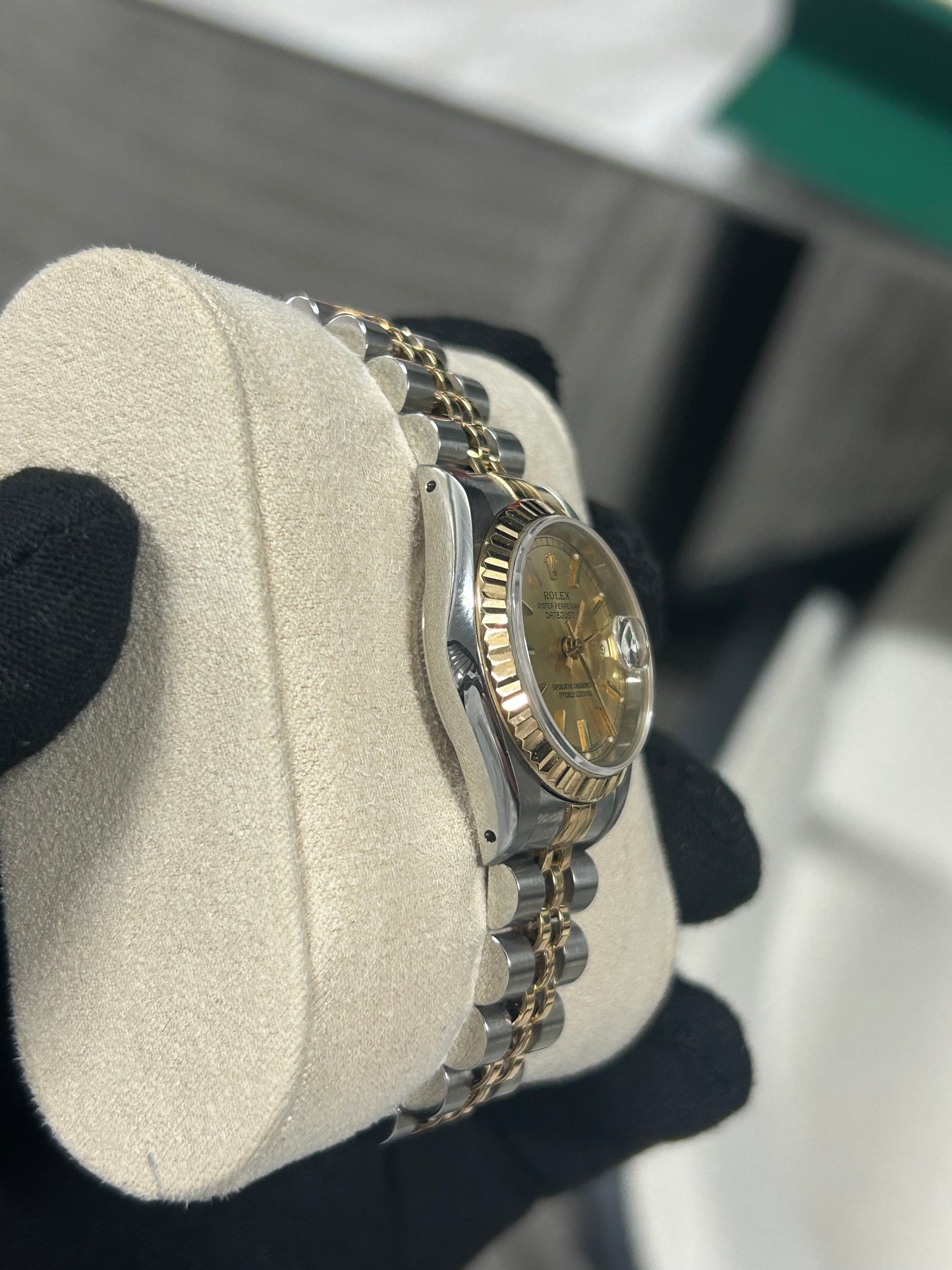 Rolex Lady’s Datejust 26mm Champagne Dial 69173 Two Tone Yellow Gold 1993