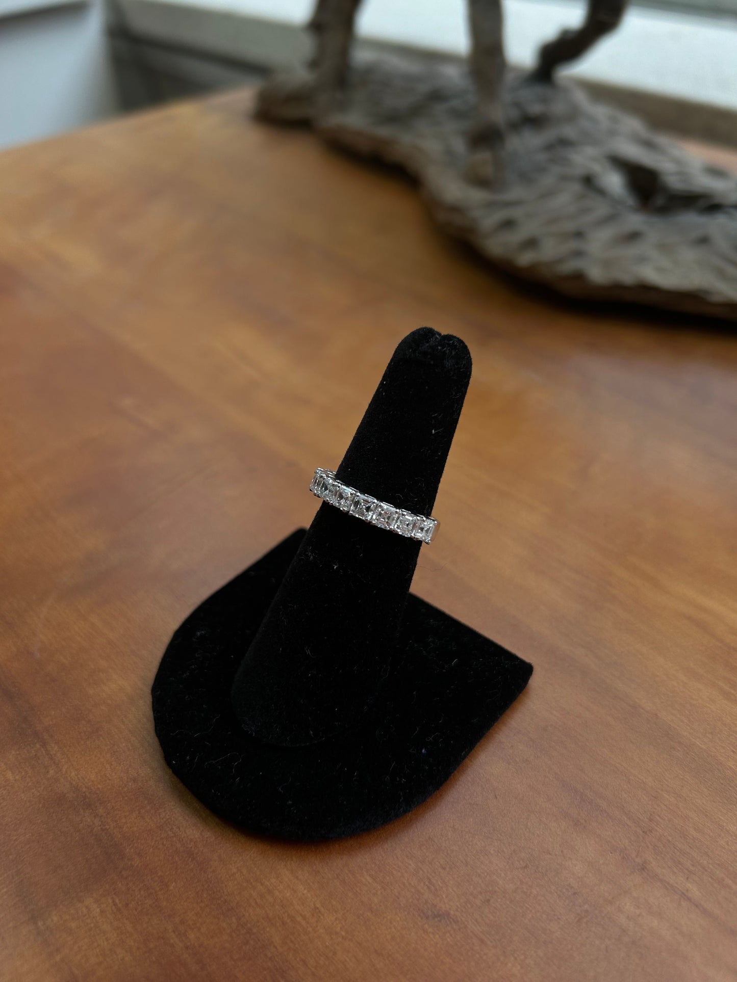 Asher cut diamond eternity band 18k white gold 1.3TCW