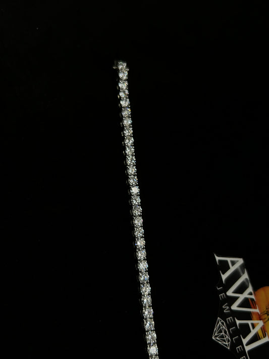 Lab diamond tennis bracelet 18k white gold 8TCW
