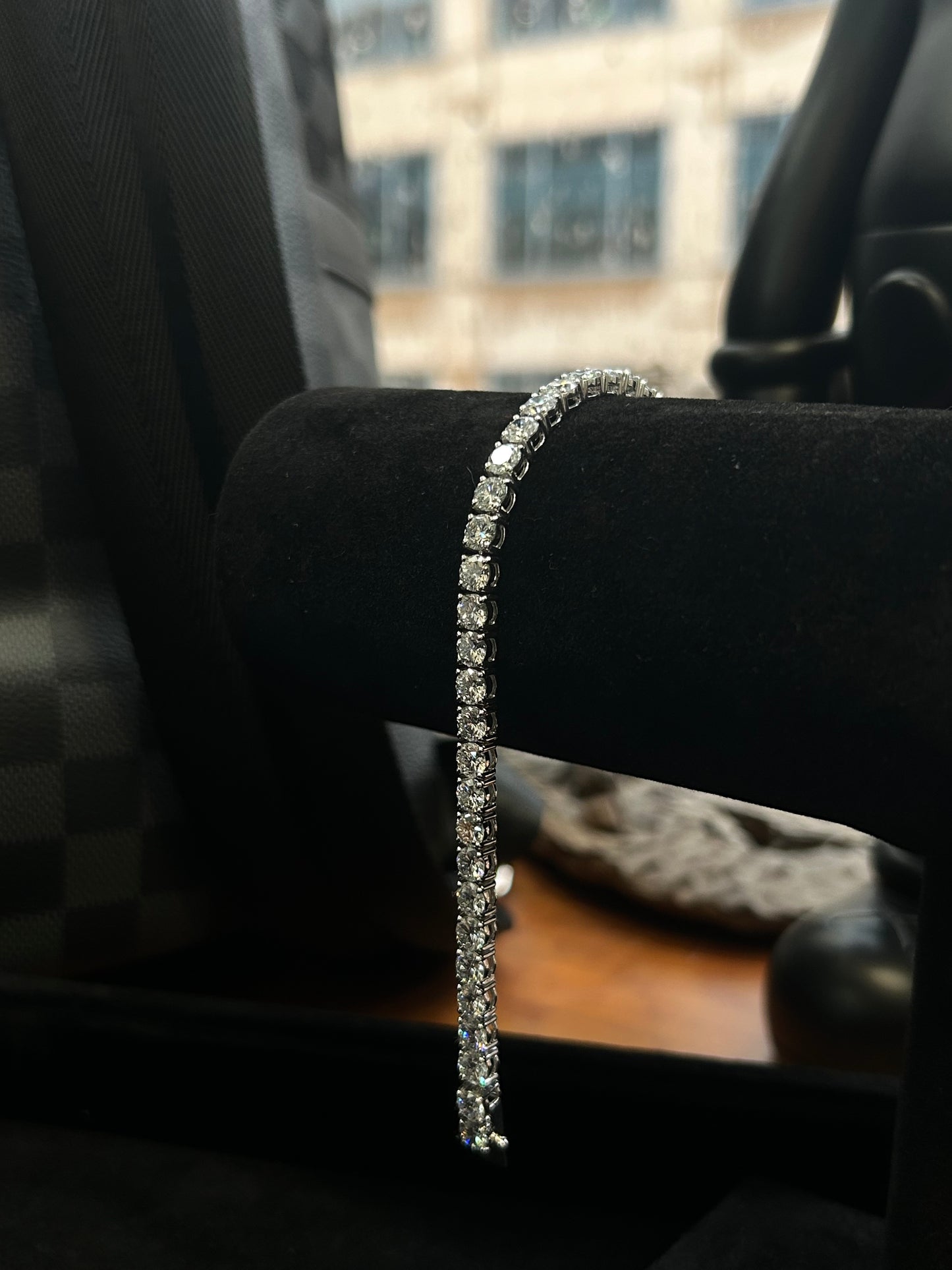 13 carat lab diamond tennis bracelet 18k white gold setting