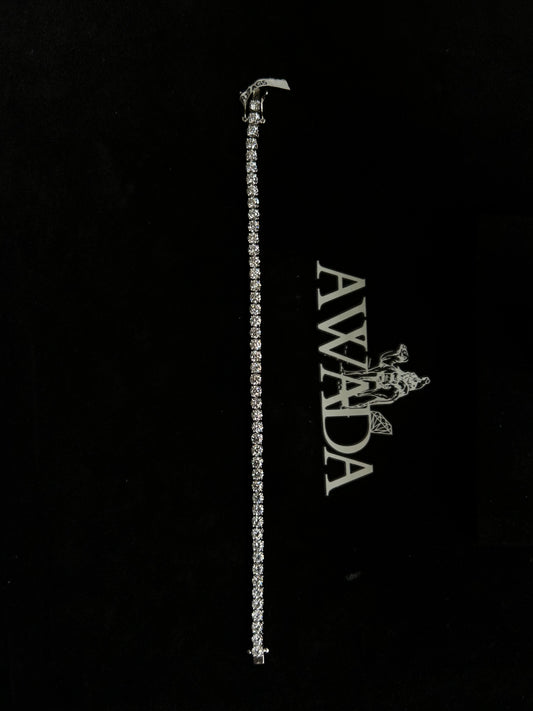 Lab diamond tennis bracelet 7.2TCW 18k white gold setting
