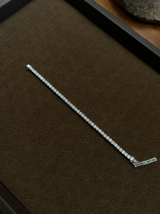 Lab diamond tennis bracelet 18k white gold 11.1TCW D VVS