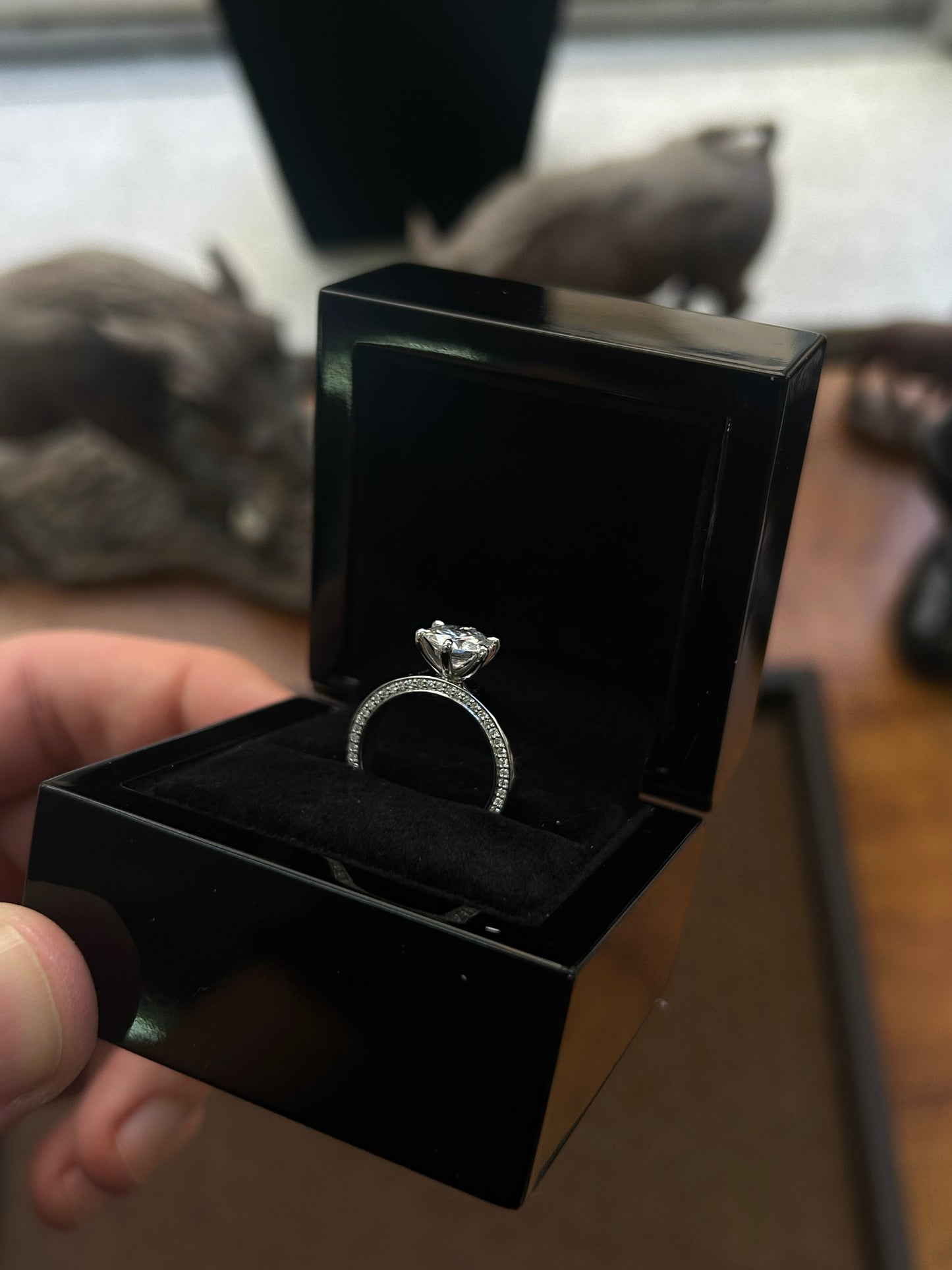 Natural round diamond platinum setting engagement ring 1.68TCW