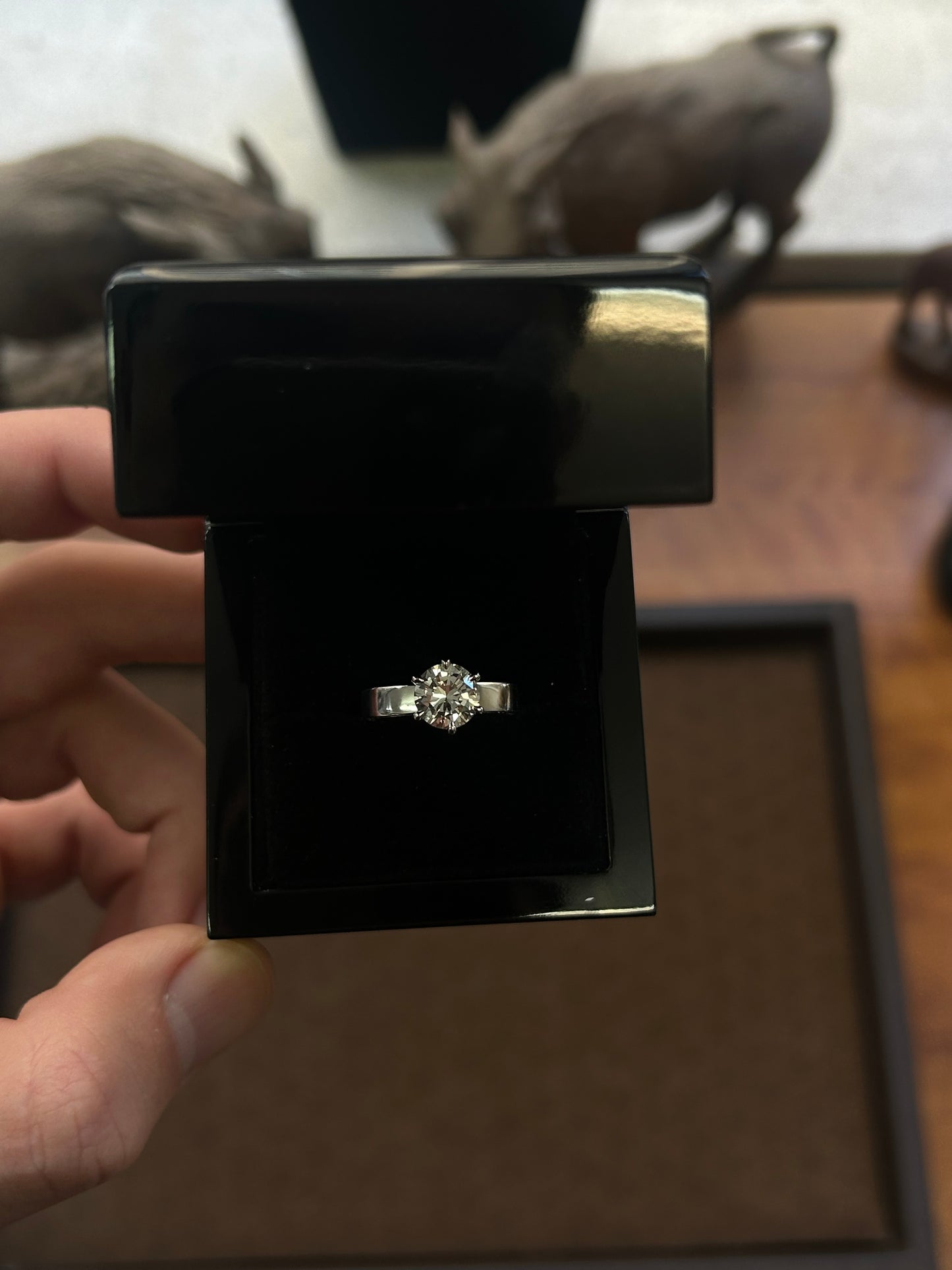 Natural round diamond platinum setting engagement ring 1.68TCW