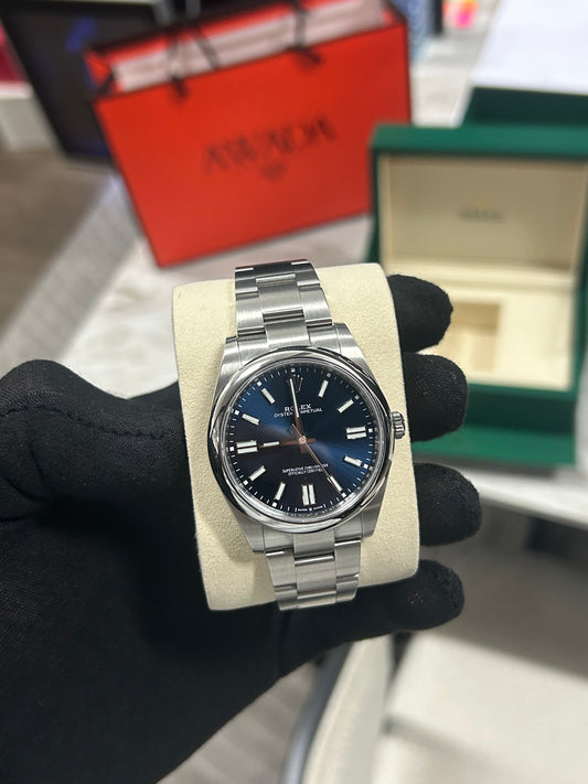 Rolex Oyster Perpetual 41mm Blue Dial Stainless Steel 2022 Model 124300