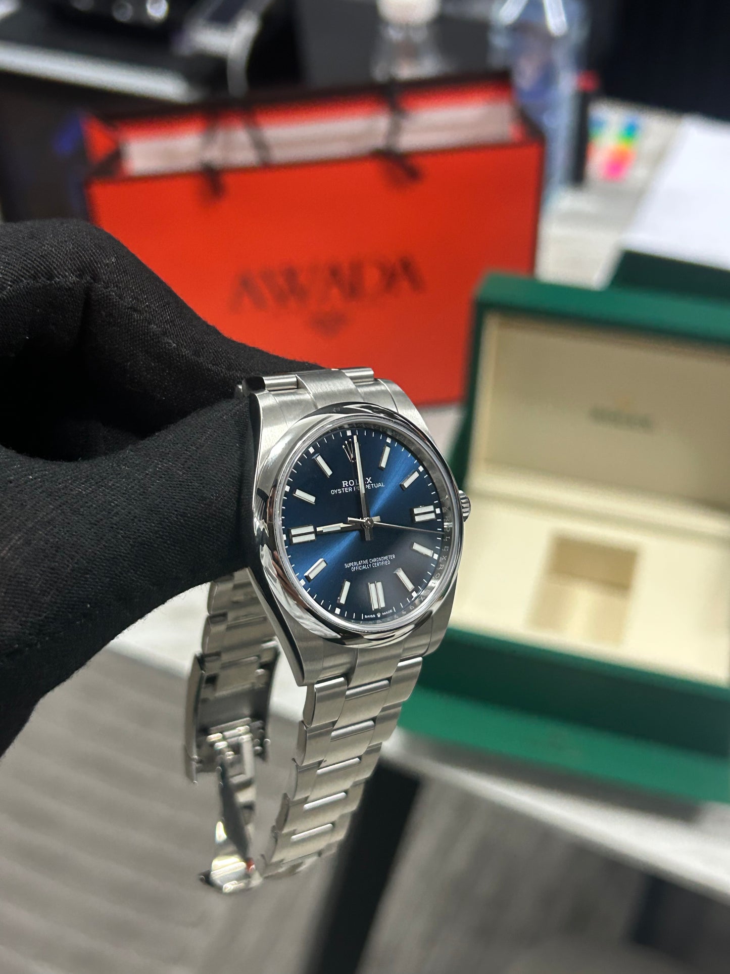 Rolex Oyster Perpetual 41mm Blue Dial Stainless Steel 2022 Model 124300